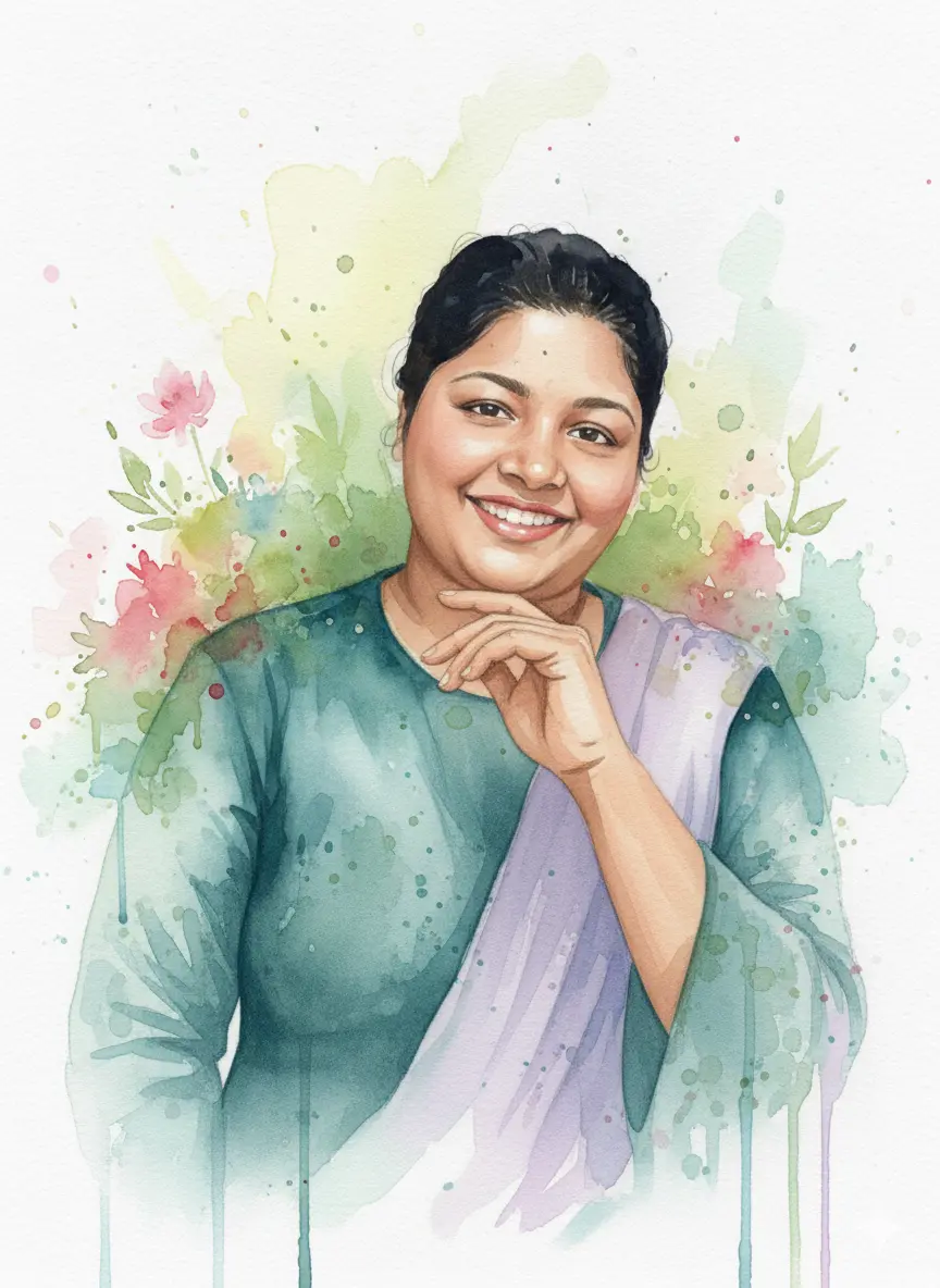 Watercolor Painting Portrait