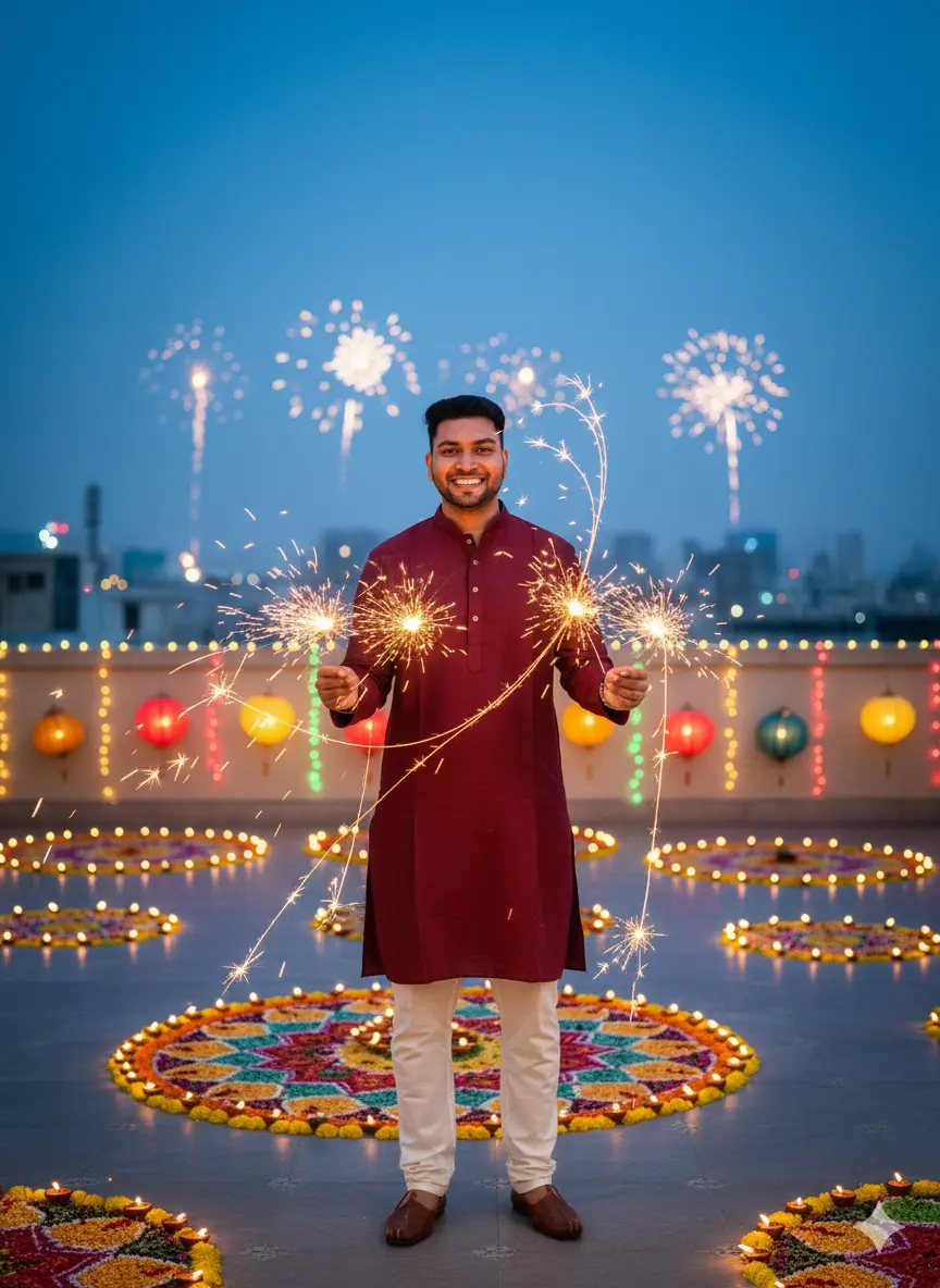 Diwali Sparkler Celebration - Men