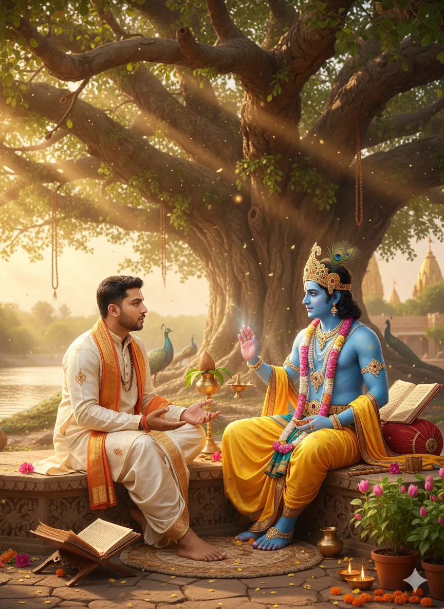 Divine Discussion with Lord Krishna